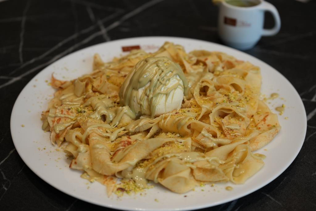 Fettuccini crêpe pistache