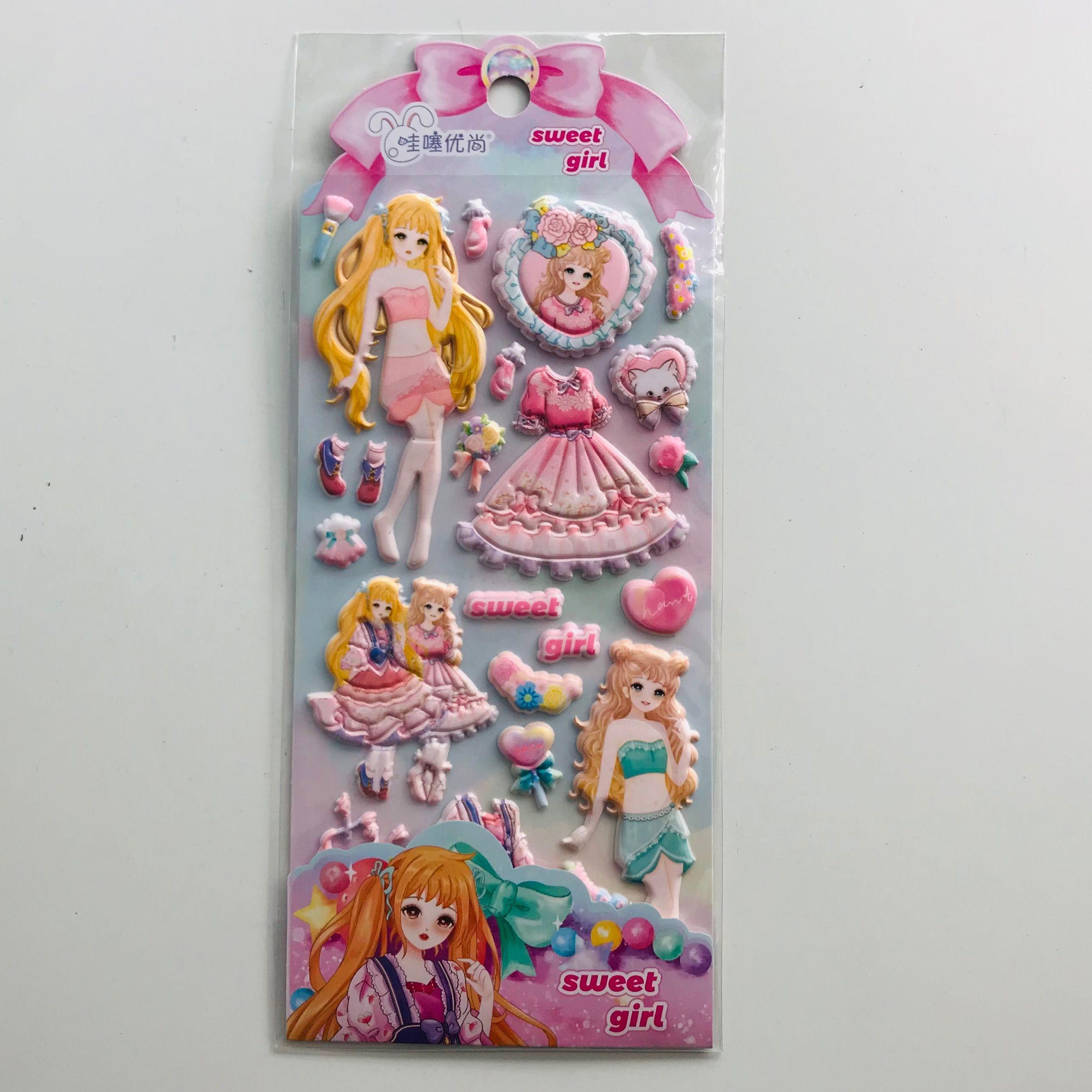 Fun dress up sticker-pretty girl