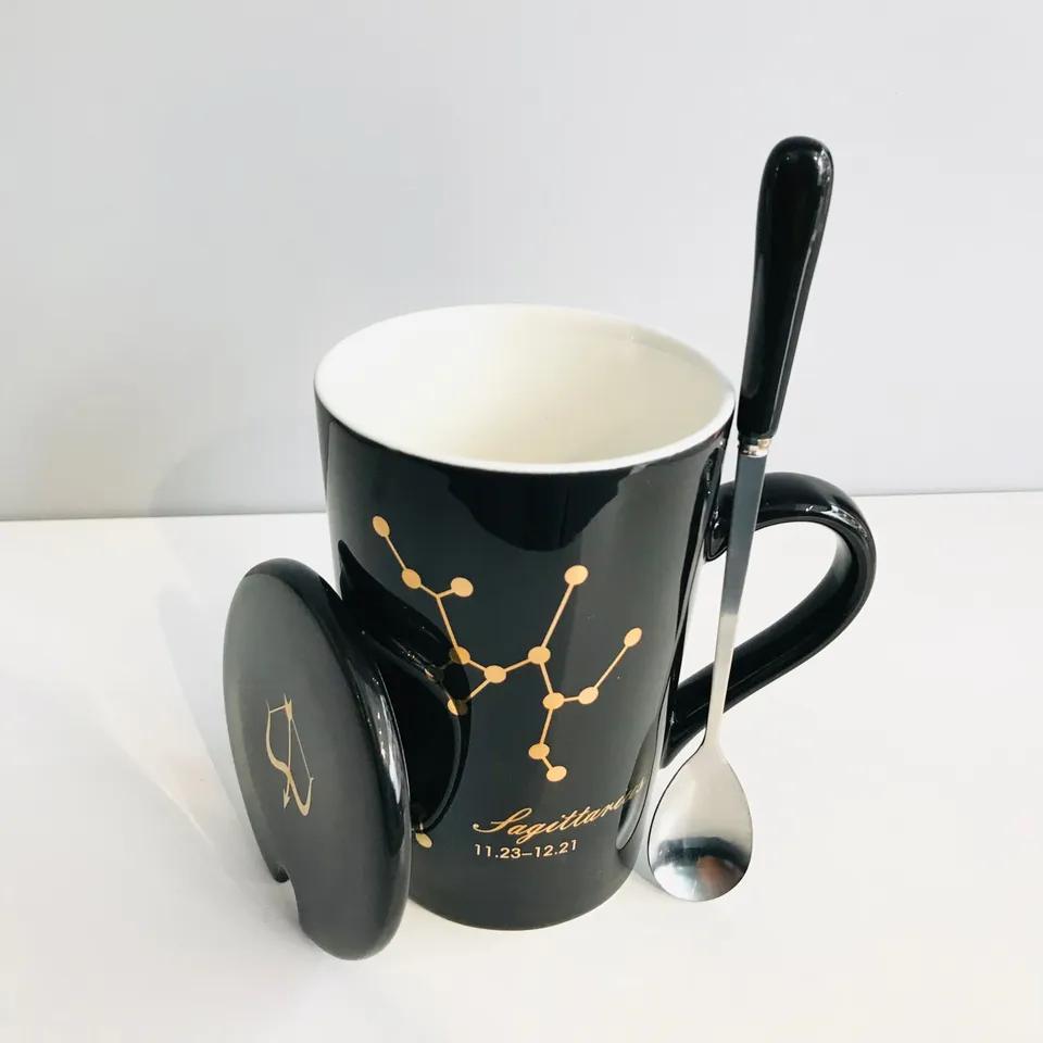 Twelve constellations glossy finish ceramic cup-S424