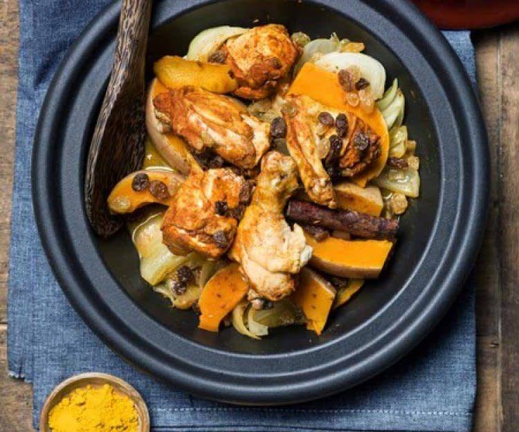 Tajine Poulet au potirons caramélisés