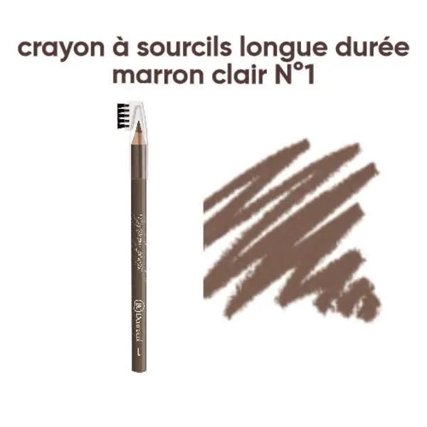 Crayon a sourcils longue duree resisstant a l'eau -marron foncee -