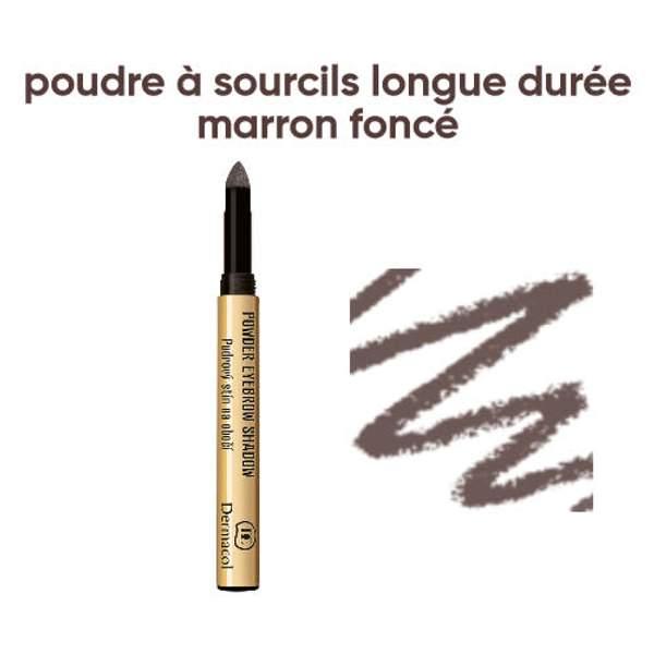 Poudre a sourcils longue duree resistant a l'eau ( marron foncee )