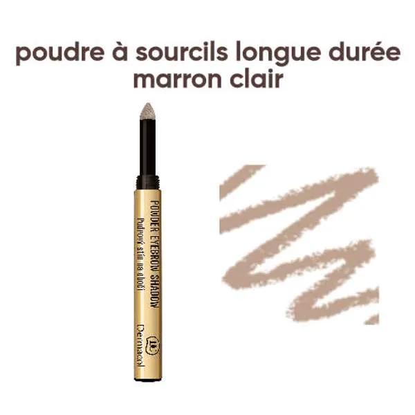 Poudre a sourcils longue duree resistant a l'eau ( marron claire)