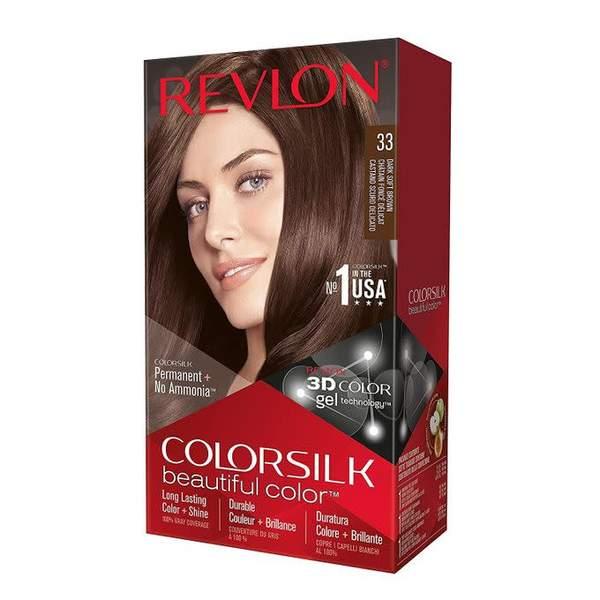 Revlon Colorsilk Coloration SANS AMONIAQUE 33 Chatain Fonce Délicat
