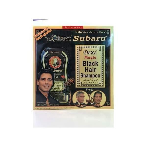 Subaru Shampoing colorant noir pour Hommes & Femmes200ml +200ml