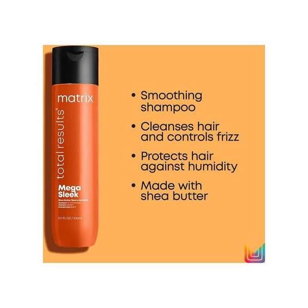 Matrix Mega sleek Shampoing 300ml cheveux sec et abimés ,riche en beure karité