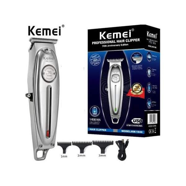 Kemei Tondeuse En Métal Professionnel Rechargeable + Accessoires KM-1949