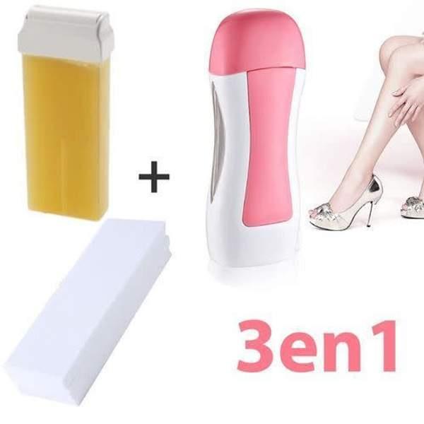 Hair removal heater : Appareil chauffe cire +1 Cartouche tube + 50 bandes
