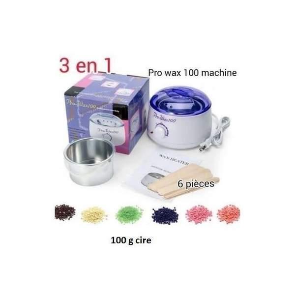 Pro Wax Machine Professionnel Chauffe-Cire +100 g cire +20 spatules en bois