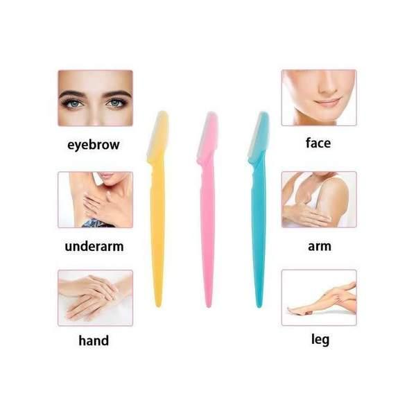 3 Rasoir à sourcils épilateur pour le visage à sourcils pointu Mini