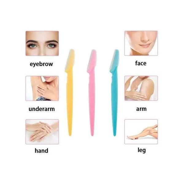 3 Rasoir à sourcils épilateur pour le visage à sourcils pointu Mini