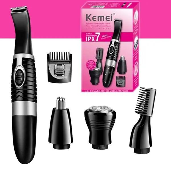 Kemei Tondeuse rasoir multifonction ipx7 4-en-1