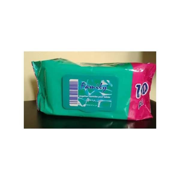 Lingettes Humides pour Bébés Family 100 pièces