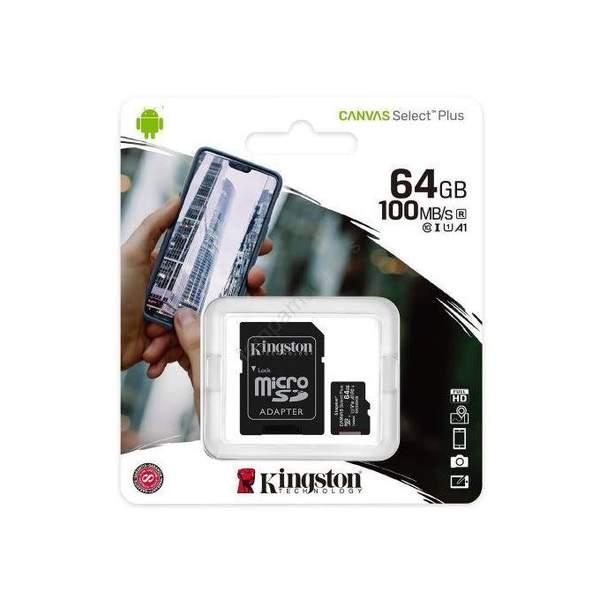 Kingston Carte microSD 64GB Canvas Select Plus SDCS2/64GB
