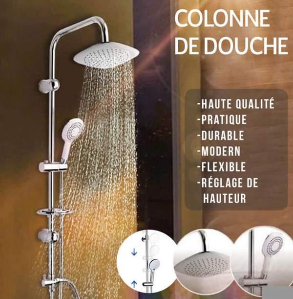 Modamix Ensemble colonne douche avec douchette & Pomme douche pluie carrée