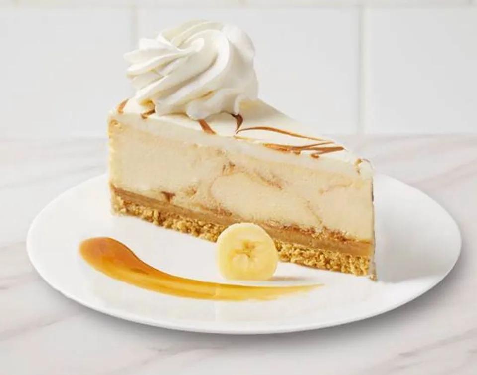 Tranche de Gâteau au Fromage aux Bananes