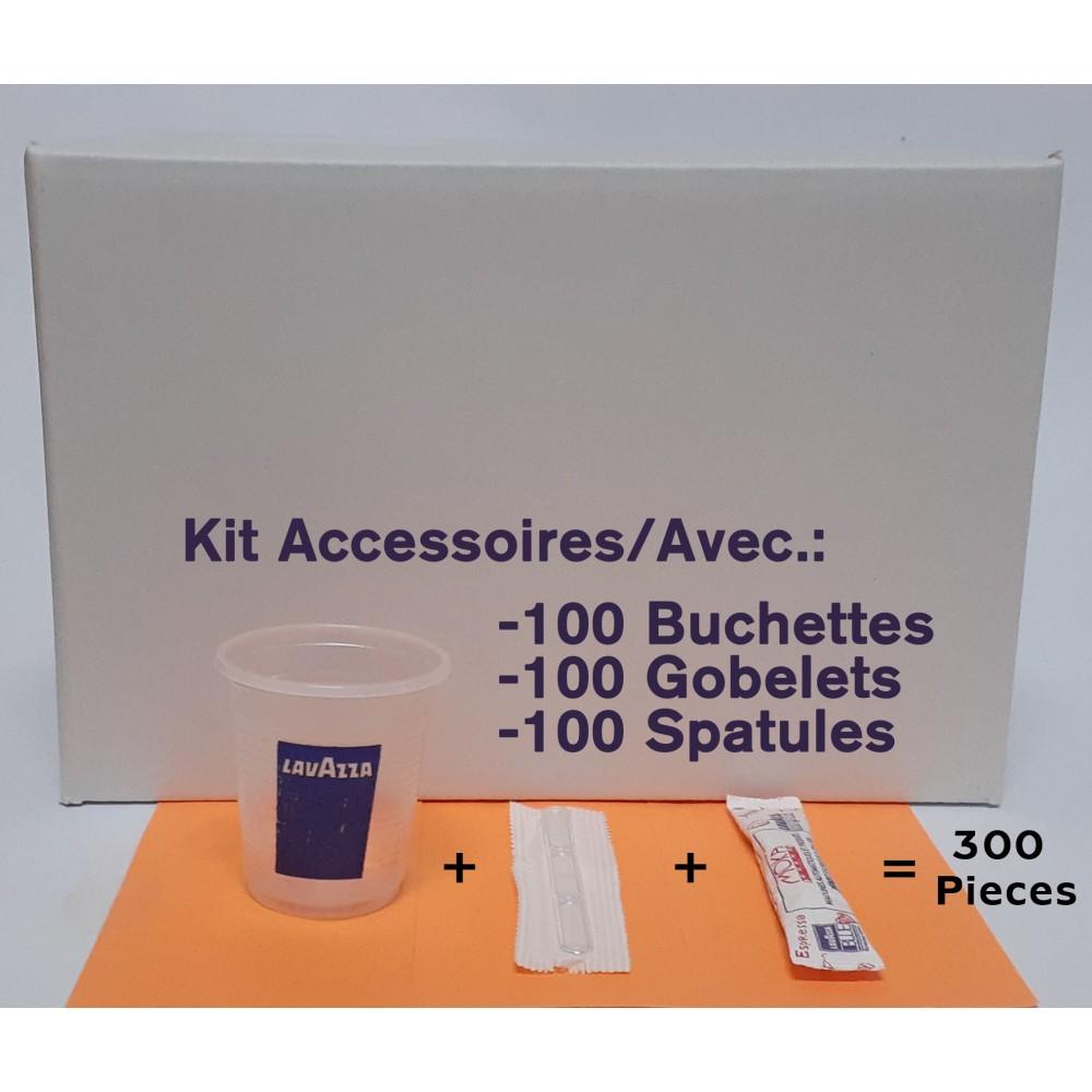 Kit Accessoires : Avec 100 Bûchettes Sucre, 100 Gobelet Et 100 Spatule - 179-100