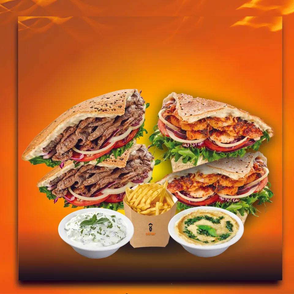 Sultan - 4 Döner - Hummus - Cac?k - Frites