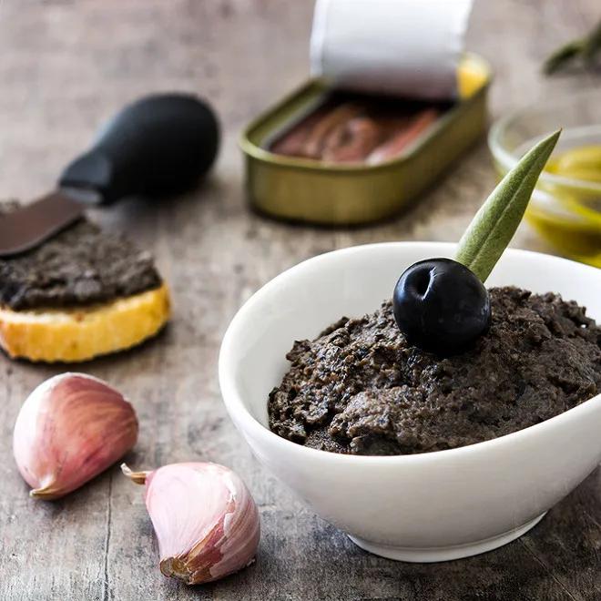Tapenade d'Olives Noires aux Anchois 200g