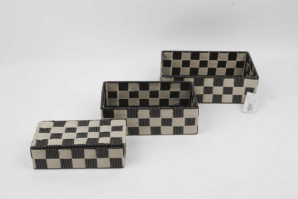 Panier De Rangement Set De 3 Pcs Beige Ref Cq555-1