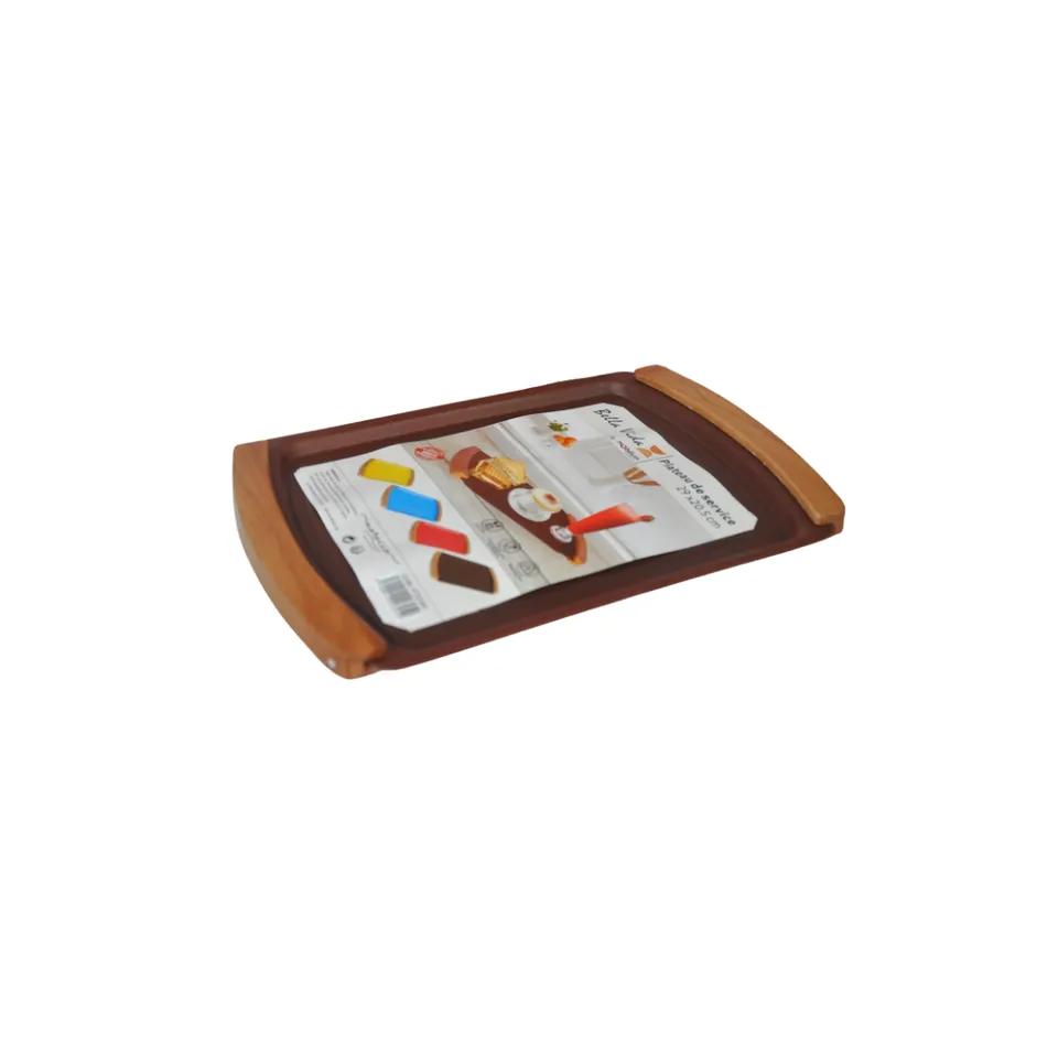 Plateau De Service Av Bois Hetre 29x20.5 Cm 4 Coul
