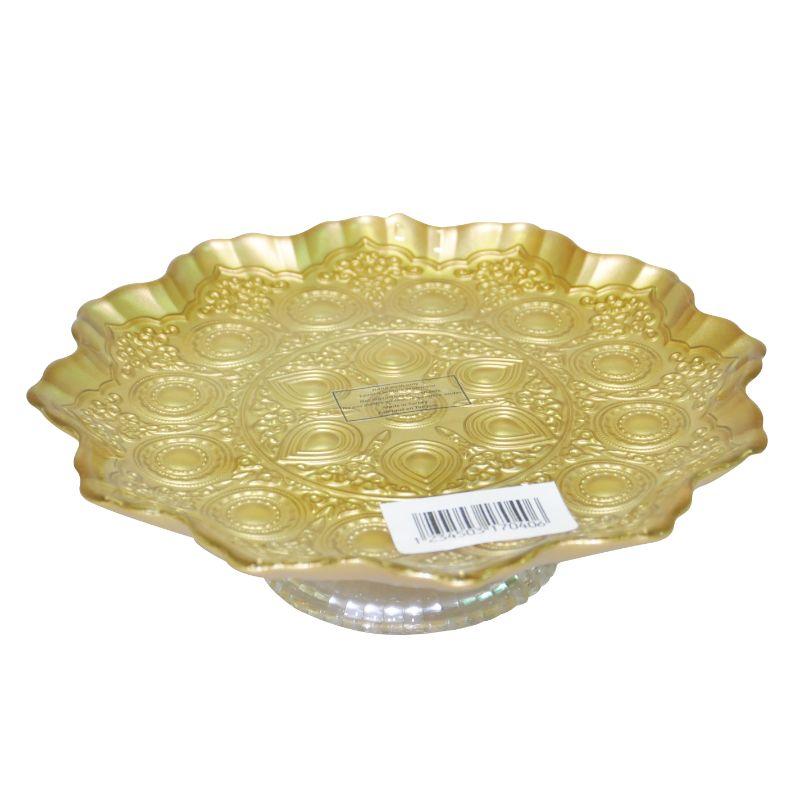 Serviteur Gateau A Pied Arinna Dore 21cm Ref 1y21348a/G