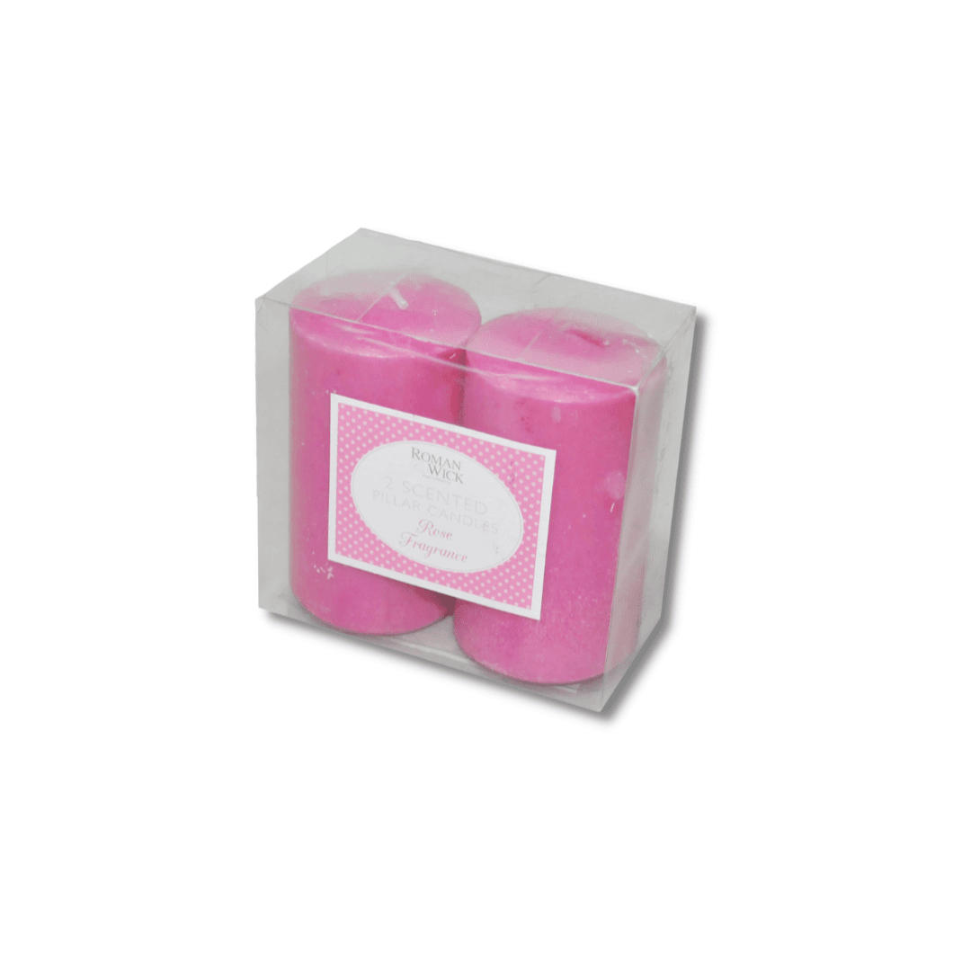 Set 2 Bougie Cylindrique Pillar Parfume13,2x5,5x14,5cm175grams 15 Hrs