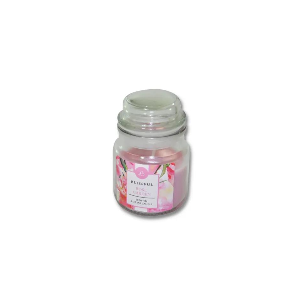 Bougie Bocal 3oz Rose 5,6 Cmx8,5 Cm 20 Hrs