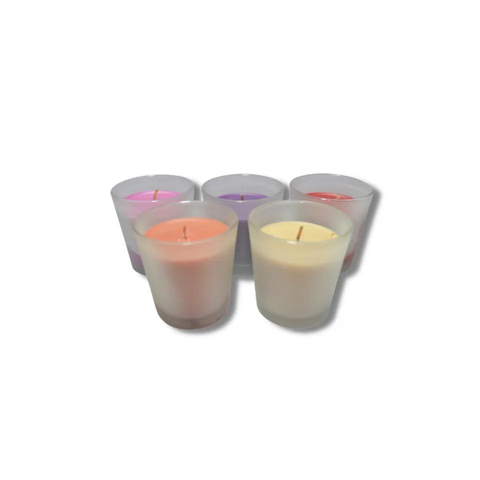 Bougie Pot Verre Aromatise  7.5x7.5 Cm  Ref  C020350185