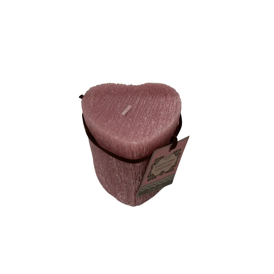 Bougie Bloc Coeur En Couleur 255 G 7,50 Cm Ref C-0023