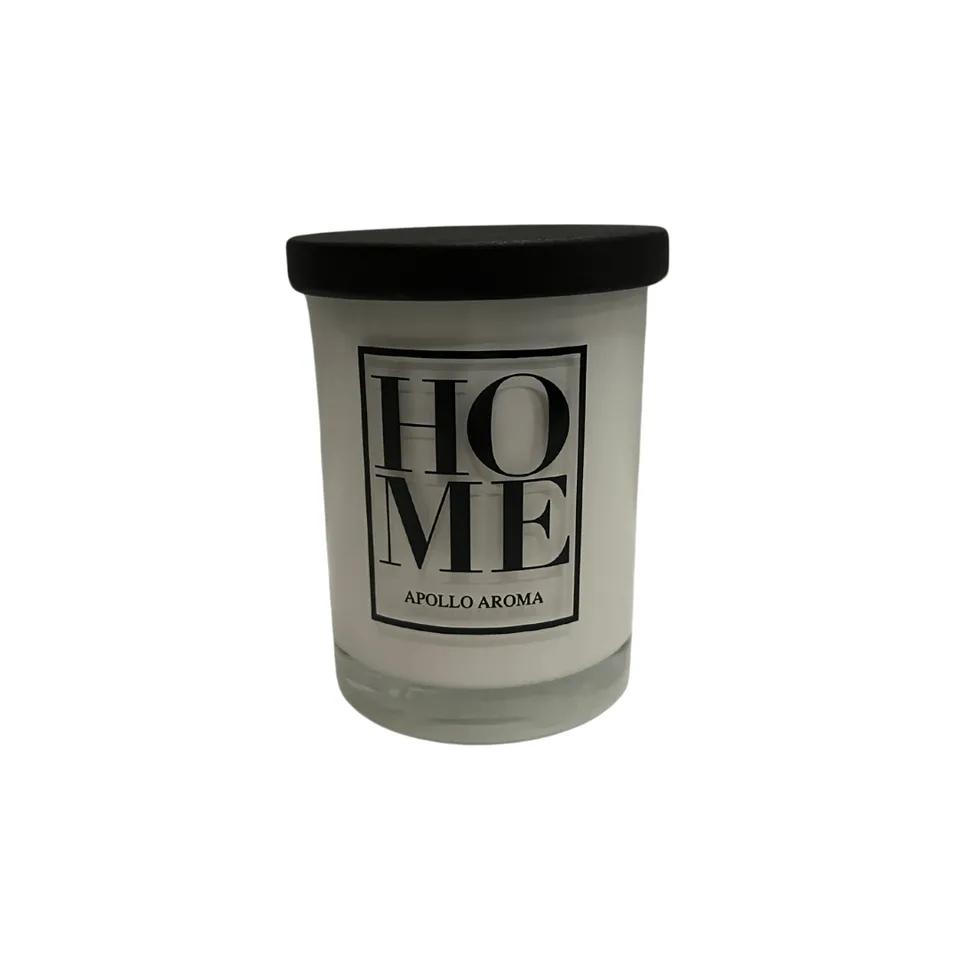 Bougie Parfume  Blanche Home  En Verre Avec Couvercle600 G 8*10.5 Cm