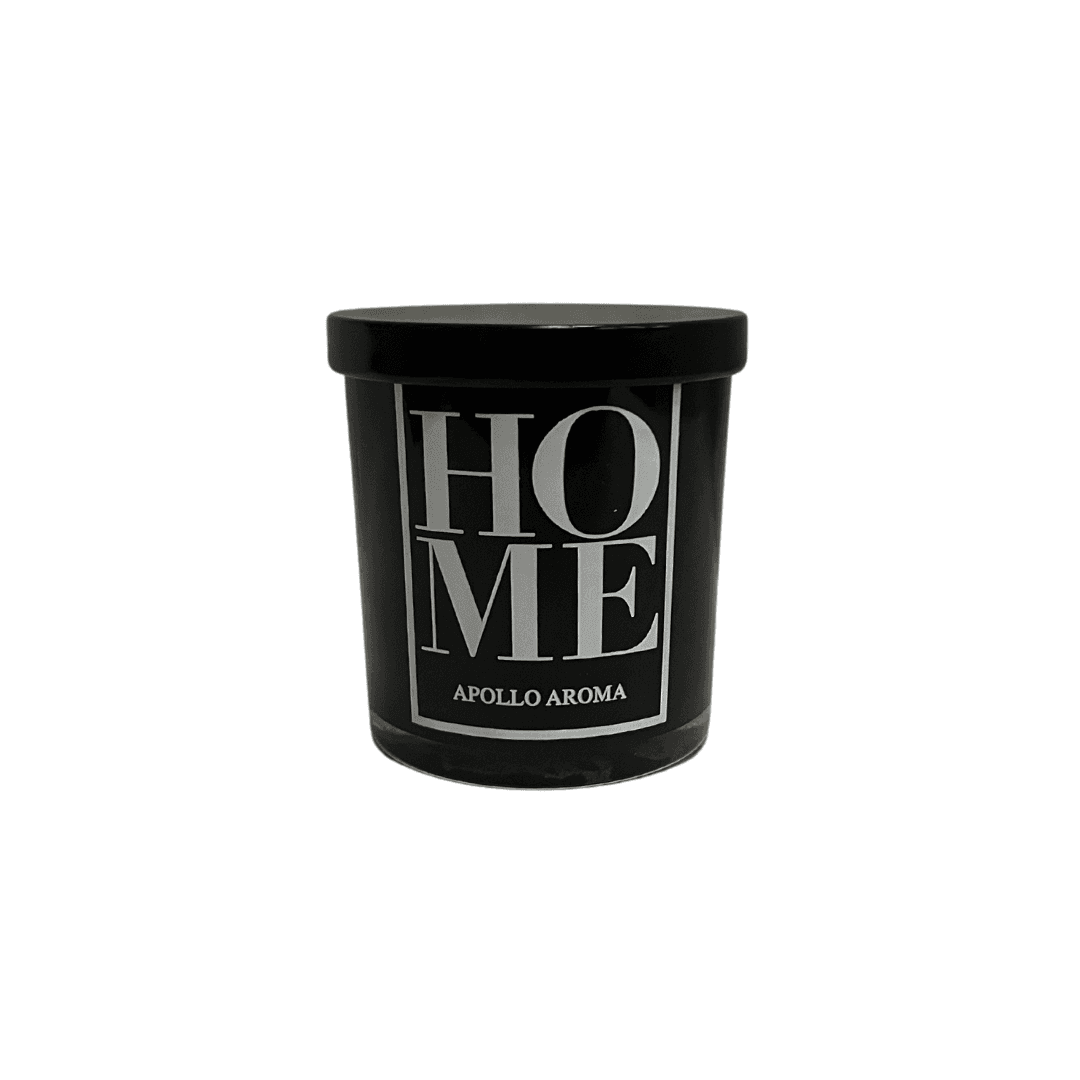 Bougie Parfume Noir Home  En Verre Avec Couvercle 310 G 7.5*7.5 Cm