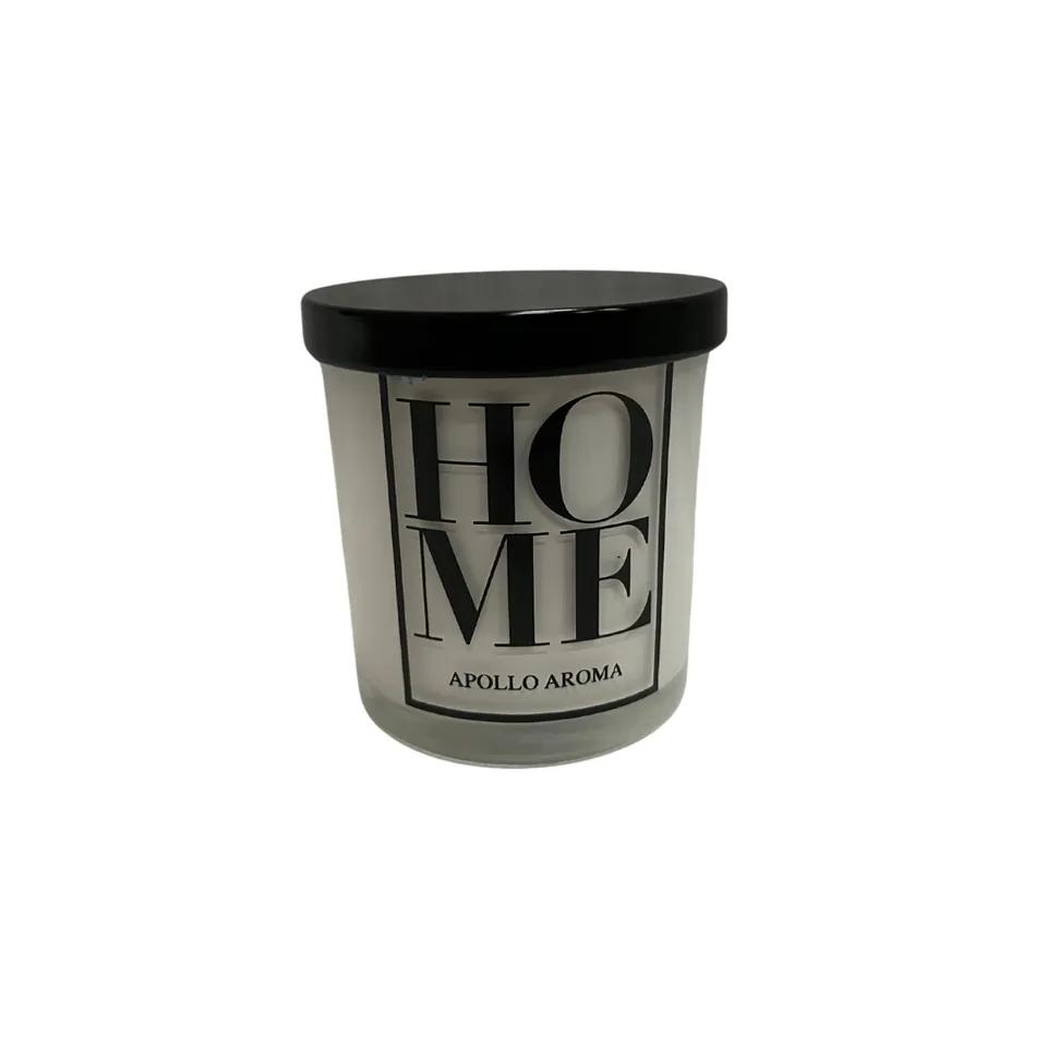 Bougie Parfume  Blanche Home  En Verre  Avec Couvercle 310 G 7.5*7.5 C
