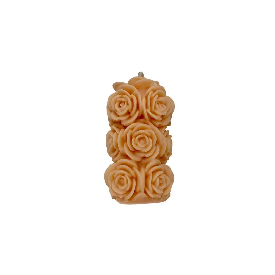 Bougie  Parfumée En Forme Pelier De Rose 320 G  7.5*14cm