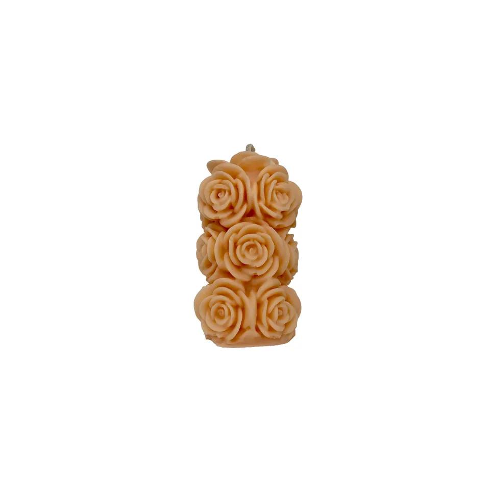 Bougie  Parfumée En Forme Pelier De Rose 240 G  7.5*10cm