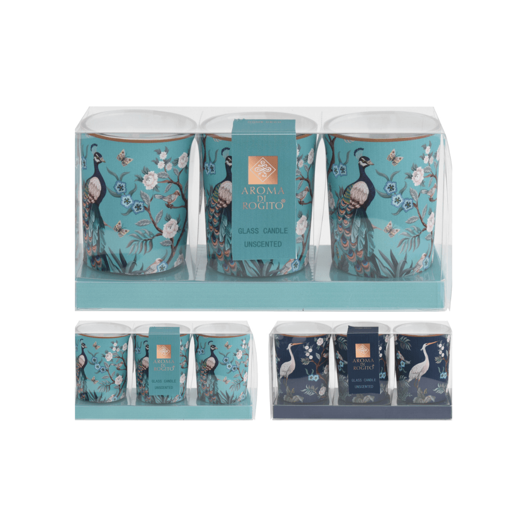 Set 3 Bougies Eva En Verre Ref Cc5056330