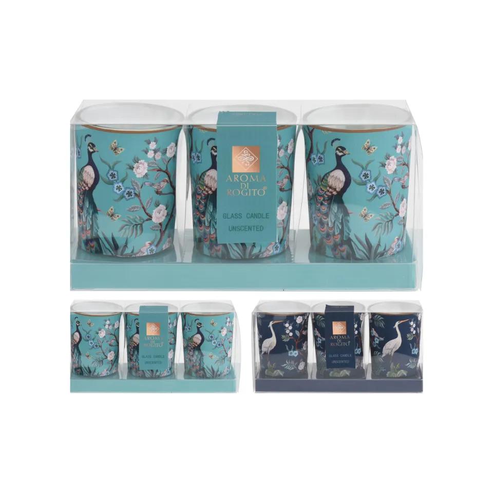 Set 3 Bougies Eva En Verre Ref Cc5056330
