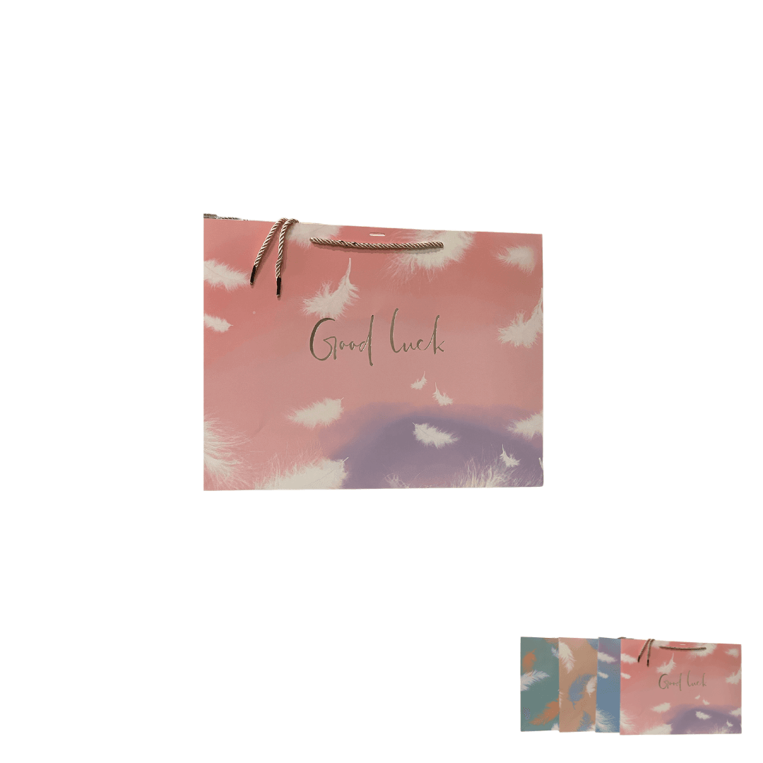 Sac A Cadeau Good Luck  Lux Design De Plume Avec Rubon Xl