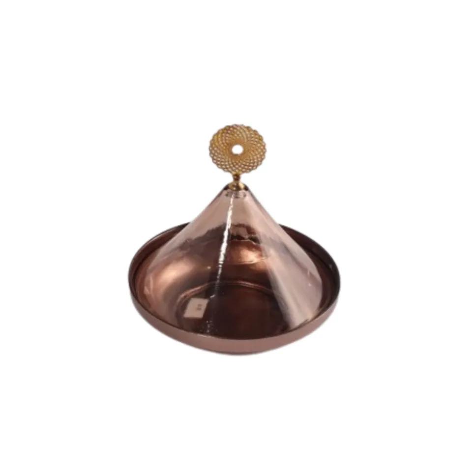 Dome Tajine En Verre Cuivre  L