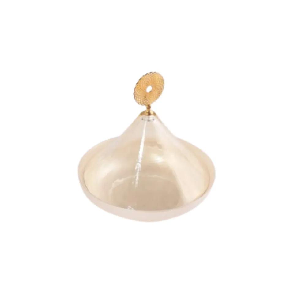 Dome Tajine En Verre Blanc   L