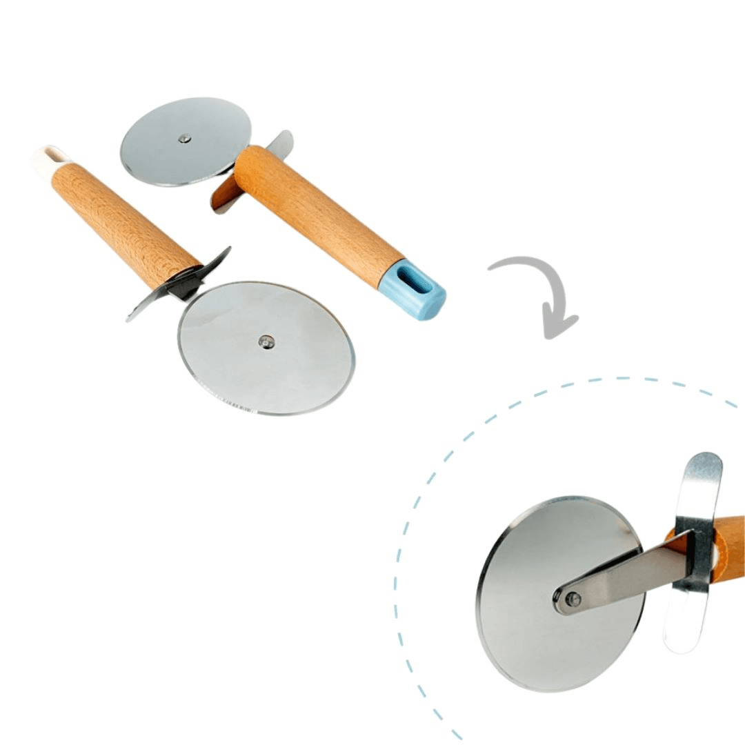 Coupe Pizza  Inox   Bambou  Marina Sk-3806w2