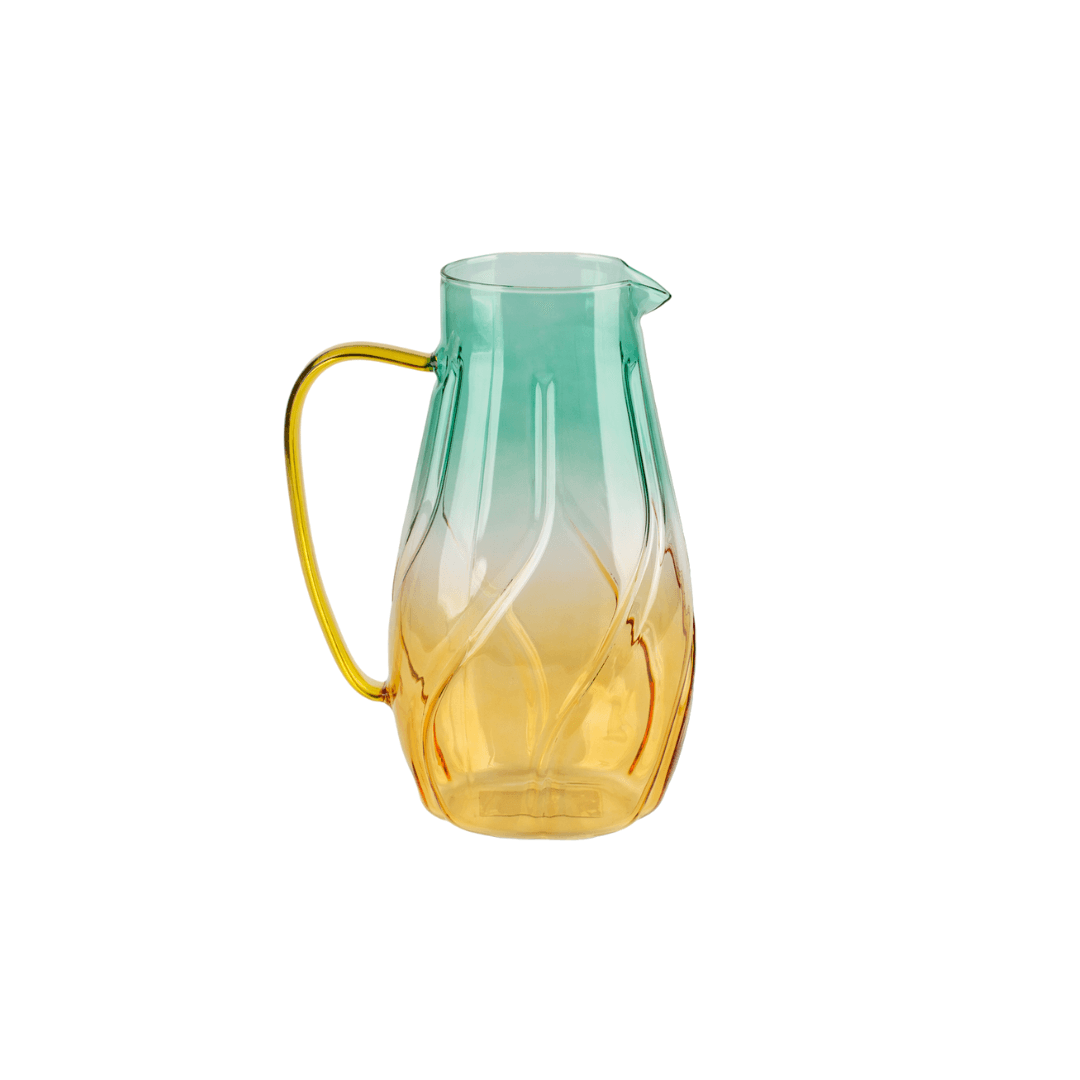 Caraf En Verre Tropical  1.5l Couvercle Doree