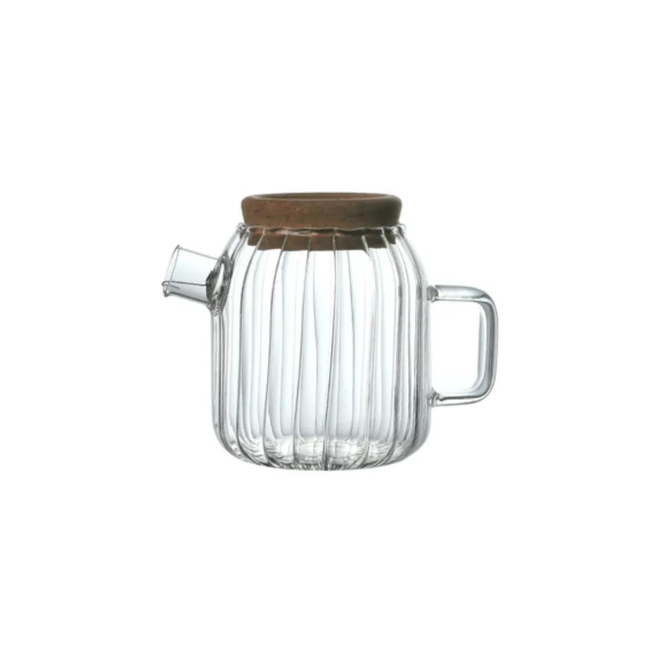 Théière En Verre Pf  Couvercle Bambou