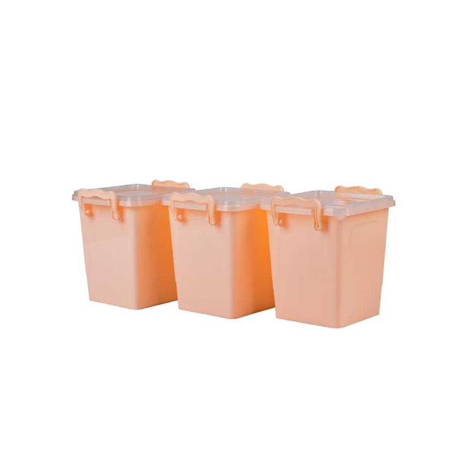 Vitamine Pack 3 Pcs Boite Rang Alim Carre 1.5 Lt 4 Coul