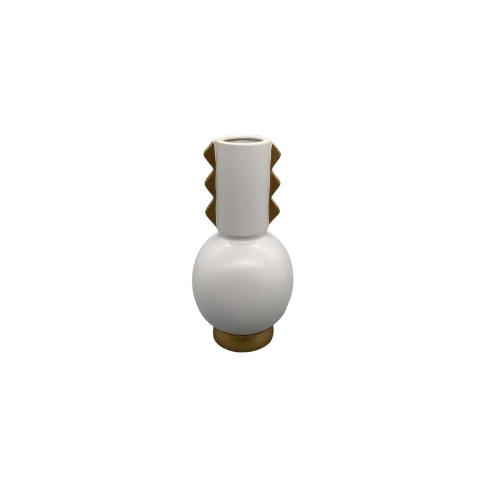 Vase Maya  Blanc   Mf 12.4*12.4*24.5 Cm