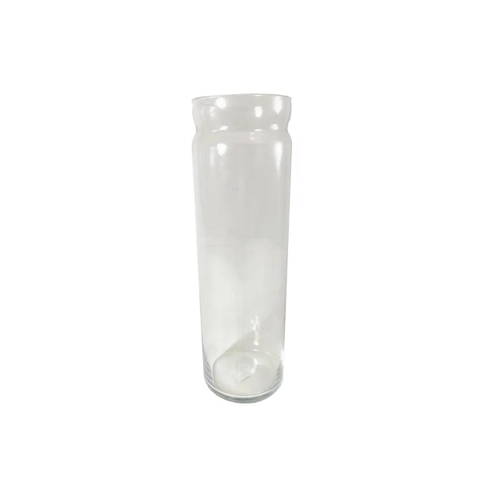 Vase Long Transparent En Verre 35x12x12 Cm