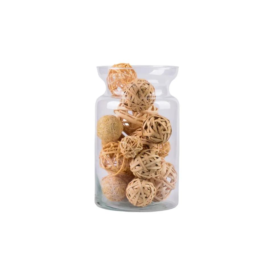 Vase Classique Transparent En Verre 25x15x15 Cm Gf
