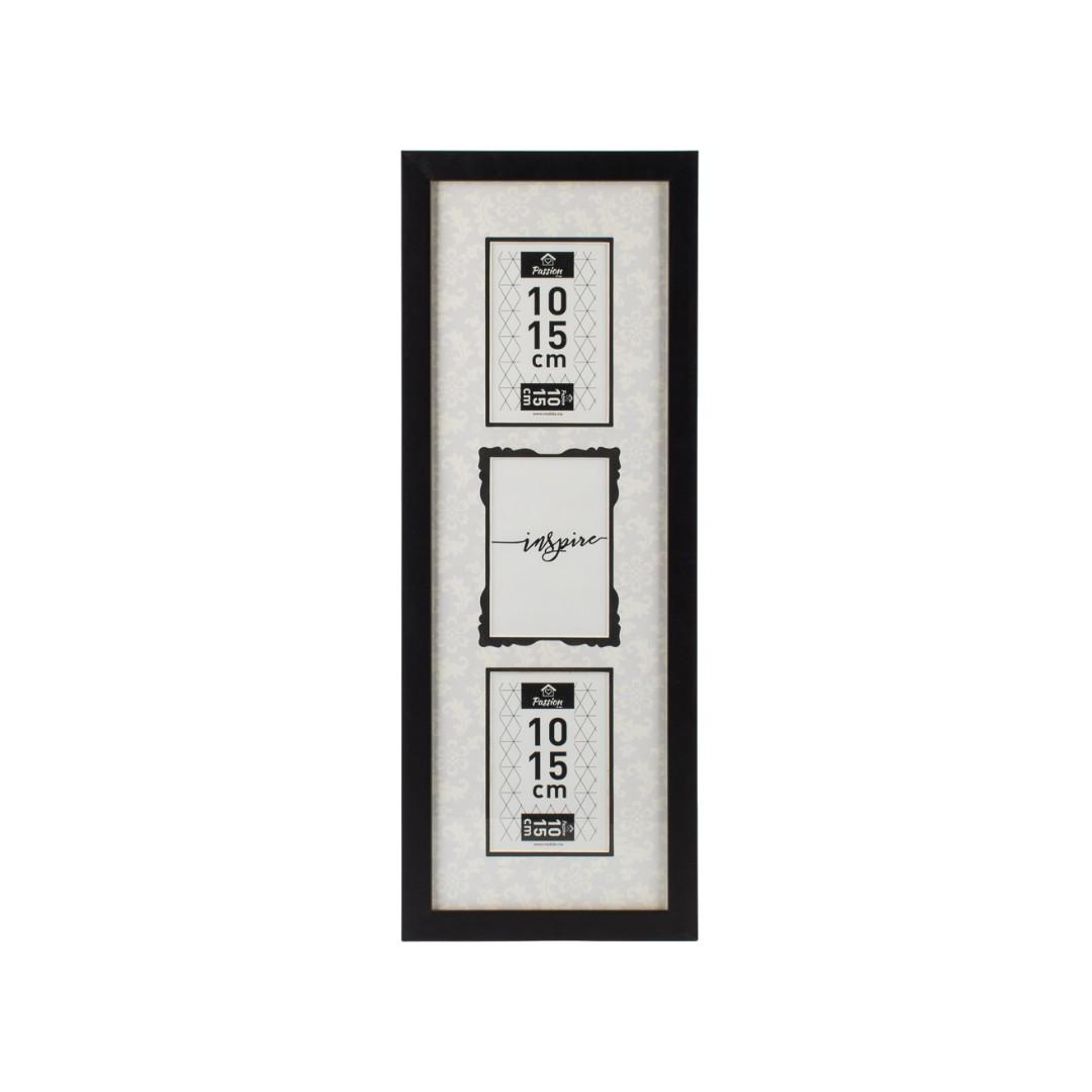 Cadre Rita  20x60 Cm Noir  3 Photos 10x15 Cm Ref 3992108