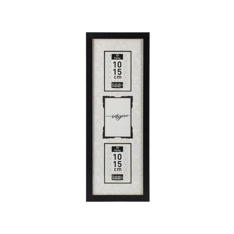 Cadre Rita  20x60 Cm Noir  3 Photos 10x15 Cm Ref 3992108