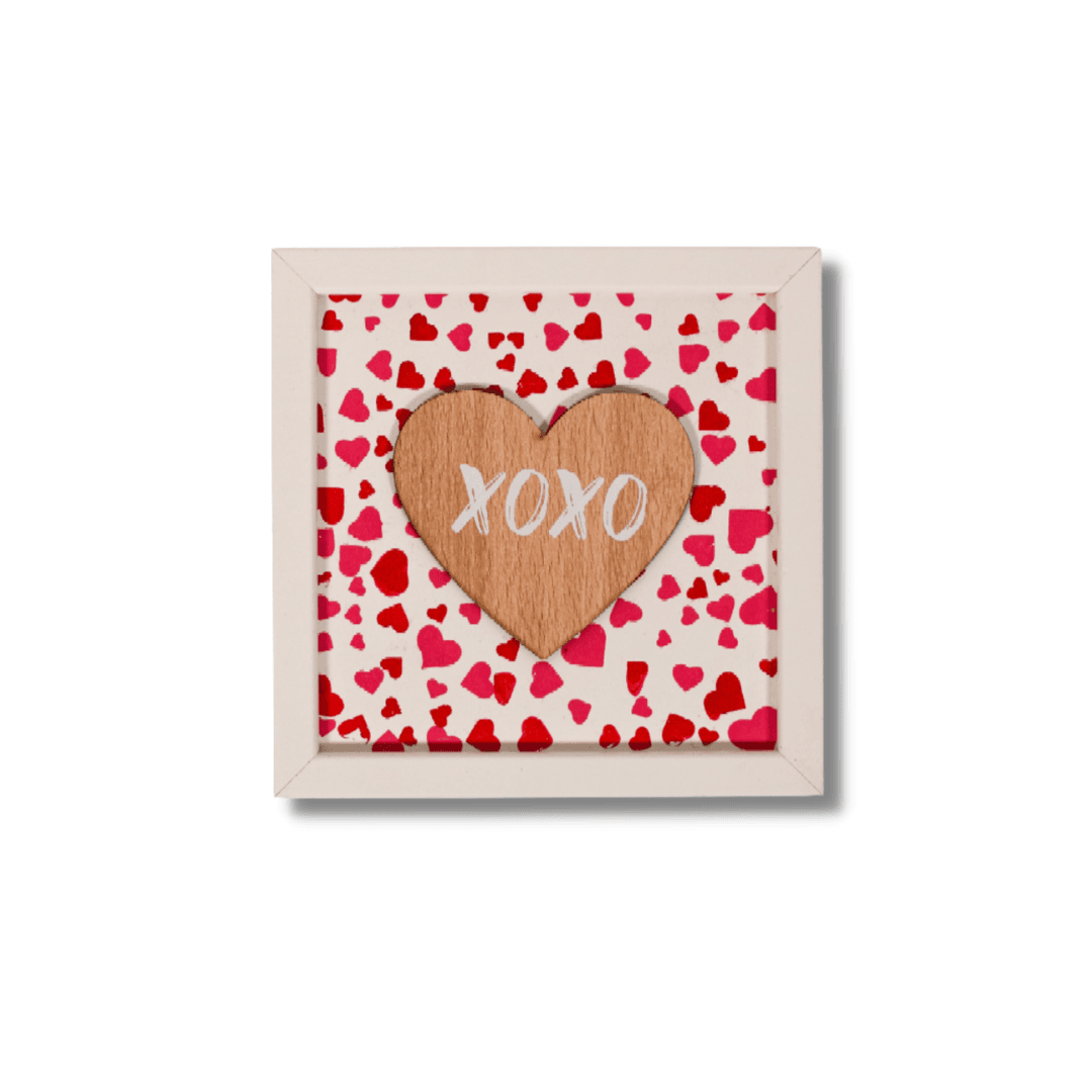 Cadre Deco Mural  Lova  Avec Coeur 16x16 Cm